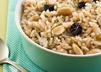 Arroz Aromático com Amêndoas Torradas e Passas Arroz Aromático com Amêndoas Torradas e Passas (vegana)