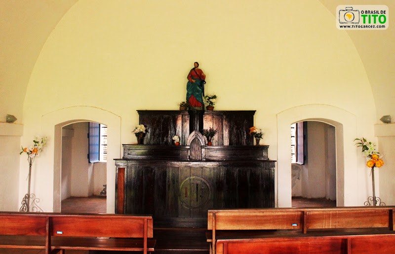 Interior da capela da Fortaleza de São José de Macapá, no Amapá - Por Tito Garcez Interior da capela da Fortaleza de São José de Macapá, no Amapá