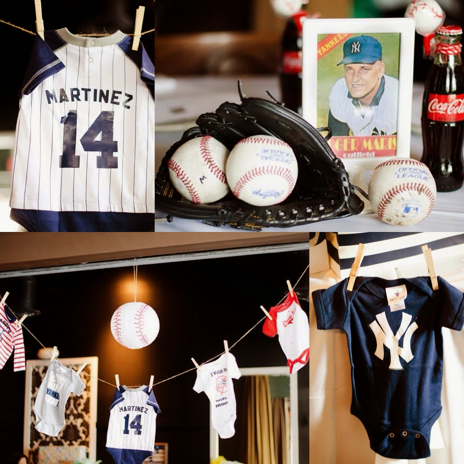 a lily among thorns Yankees themed baby shower