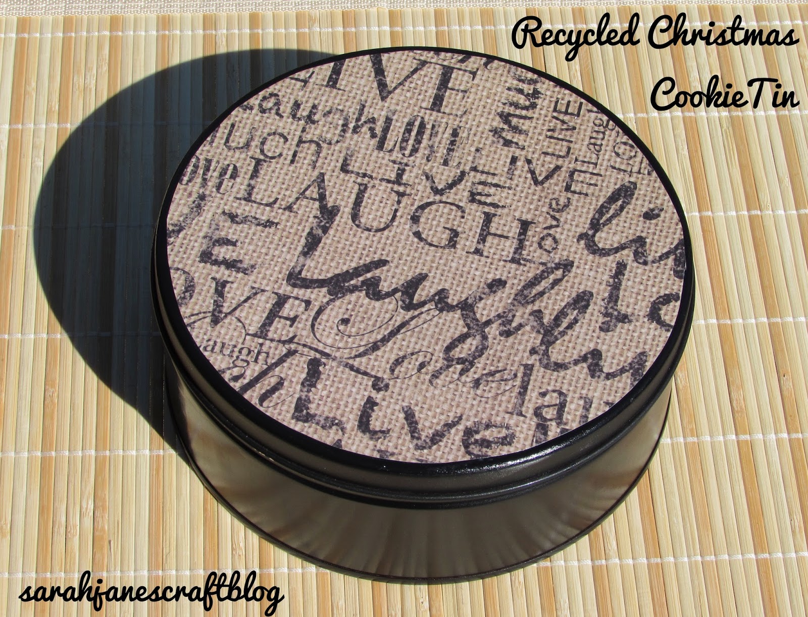 Sarah Jane's Craft Blog Recycled Christmas Cookie Tin