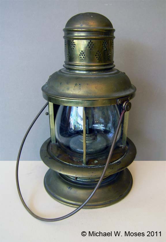South Coast Antiques & Gallery 1850s1860s BRASS BLACKOUT LANTERN at