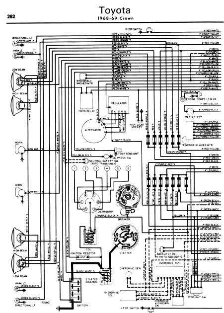 repair-manuals: Toyota Crown 1968-69 Wiring Diagrams