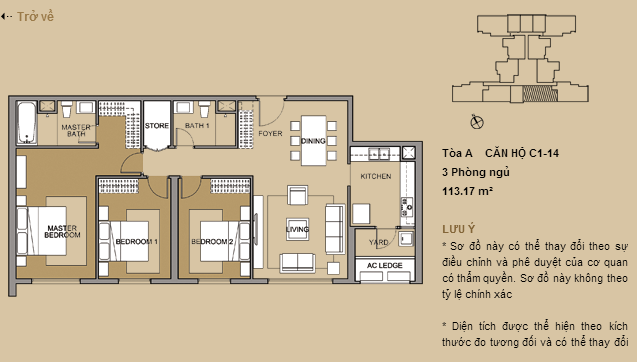 Căn hộ C1 -14 Căn hộ C1 -14