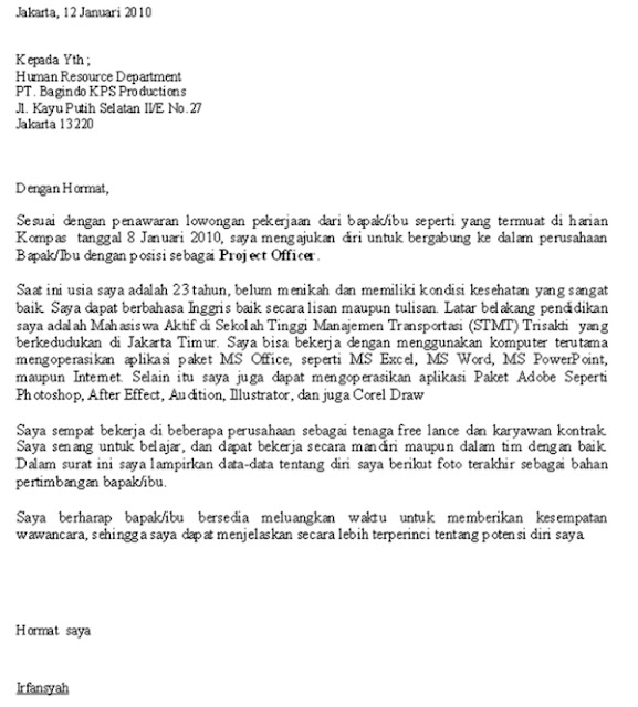 SUPER JUNIOR Contoh Surat Lamaran Kerja Yang Baik SUPER JUNIOR Contoh Surat Lamaran Kerja Yang Baik