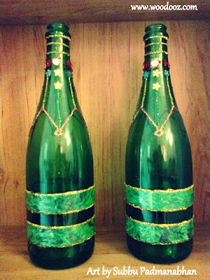 Craft work on Wine bottles Wine bottle Craft ideas