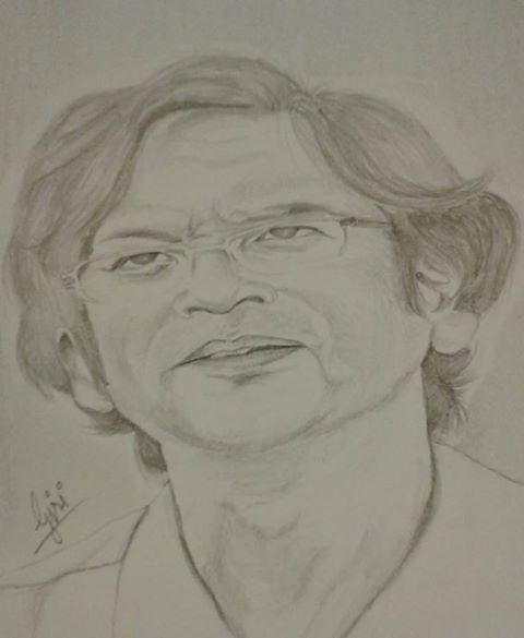 लक्ष्मी शंकर बाजपेयी जी का पेन्सिल स्केच