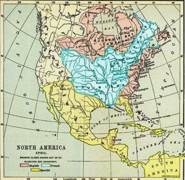 North America in 1750