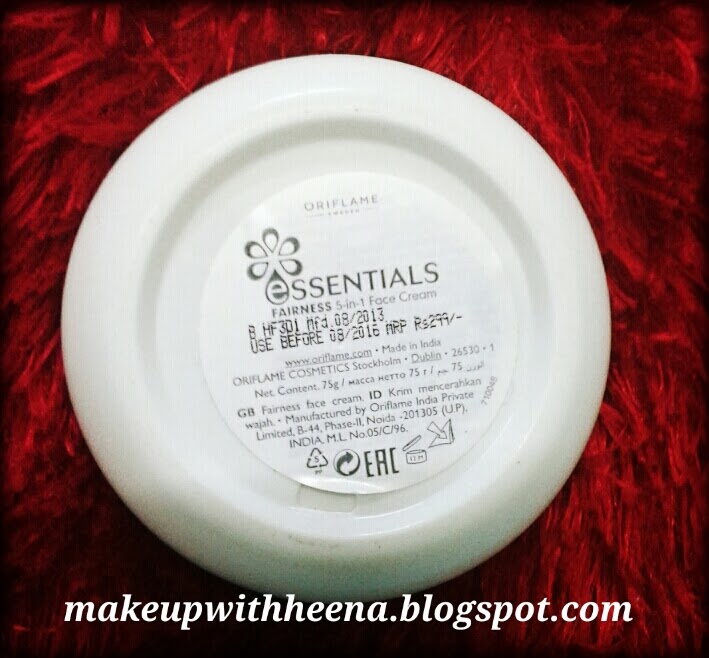 Oriflame essentials 5 in 1 fairness Cream Review