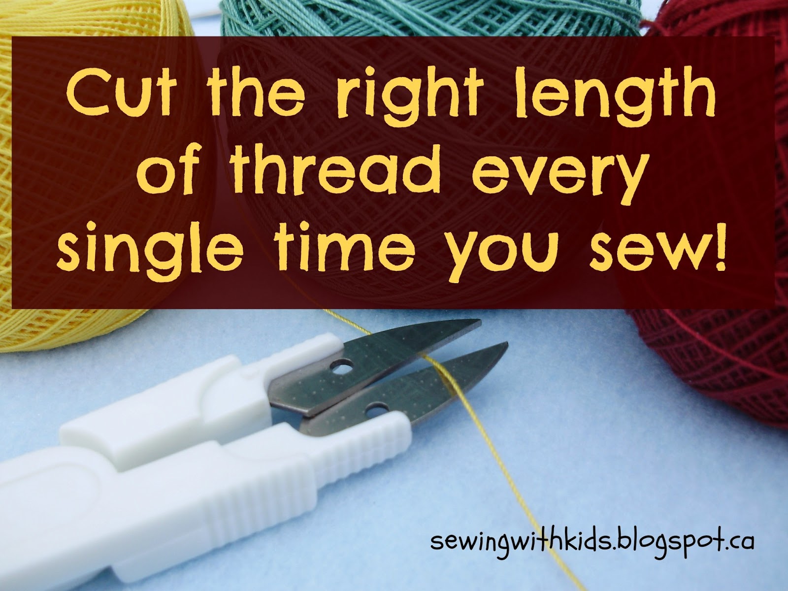 Sewing with Kids Cut the Right Amount of Thread... Every Time!