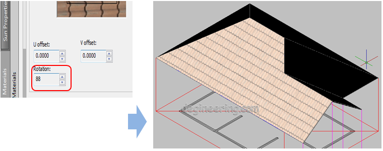 Gambar 12. Atur nilai rotation Gambar 12. Atur nilai rotation