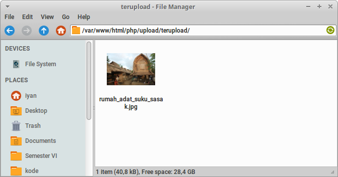 Upload Gambar Berhasil