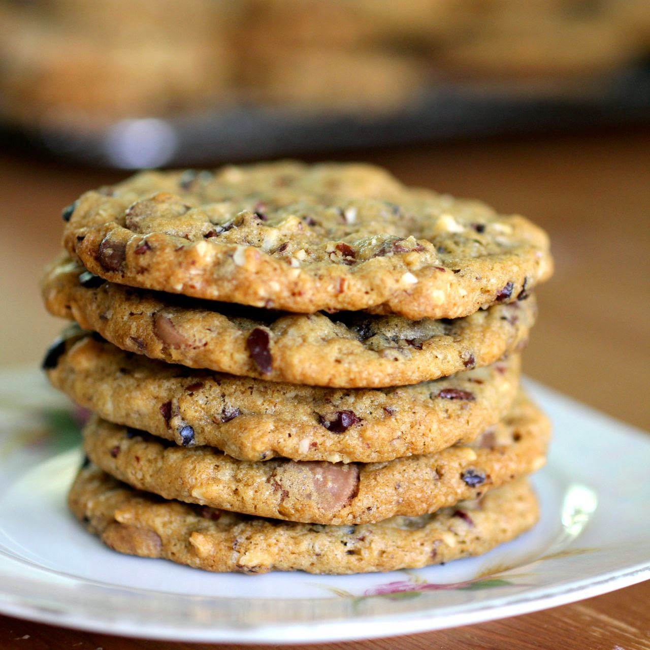 Green Gourmet Giraffe Vegan choc chip cookies with smoked almonds and