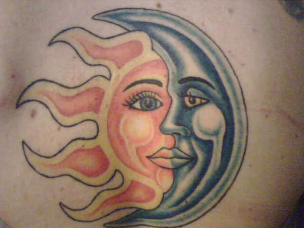 the Sun and the Moon tattoos represent the idea that everyone has a dark and