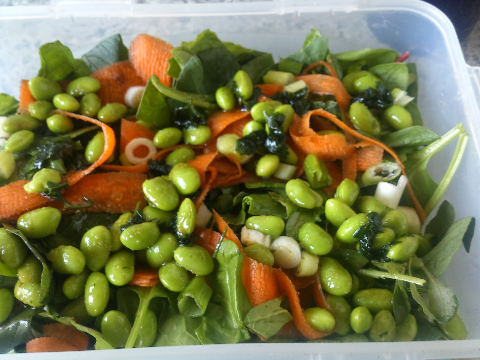 Suzanne's Kitchen Edamame carrot salad