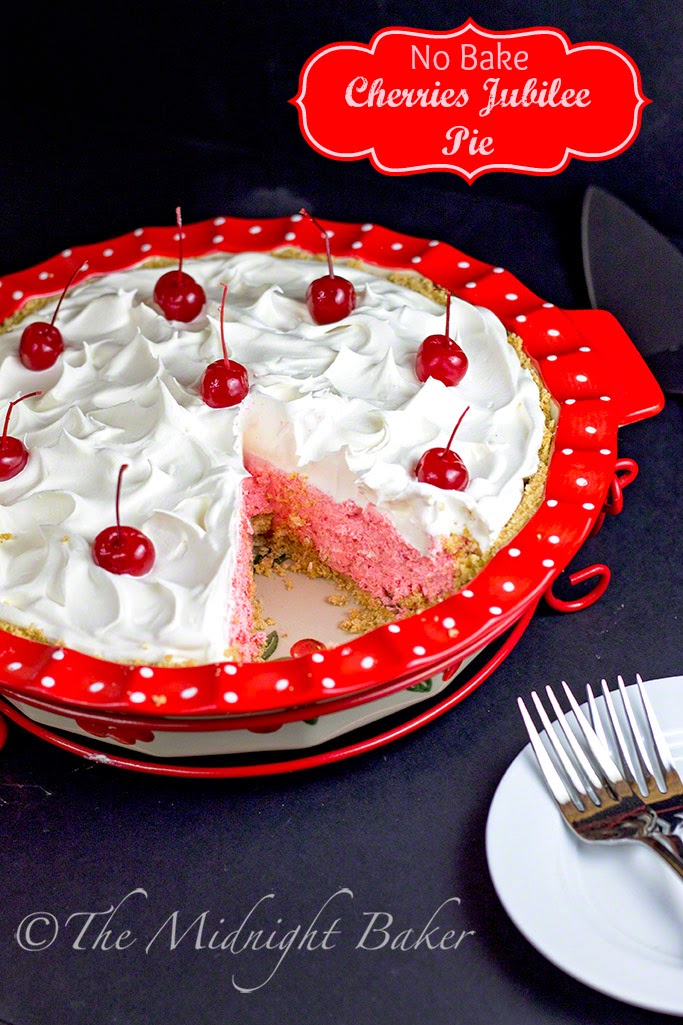 The Midnight Baker No Bake Cherries Jubilee Pie
