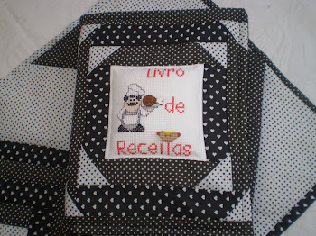 Capa de livro em patchwork