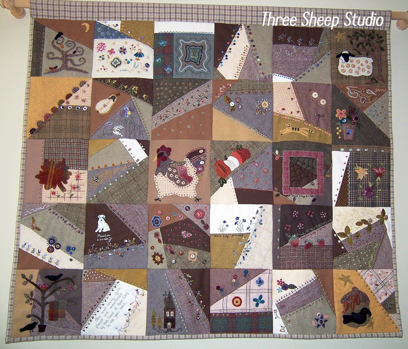 Three Sheep Studio Crazy Quilt Embellishment...