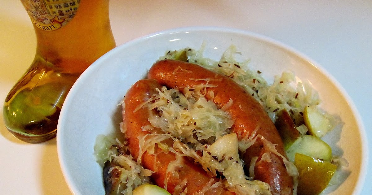 Carolina Sauce Company Beer Brats with Sauerkraut & Pear