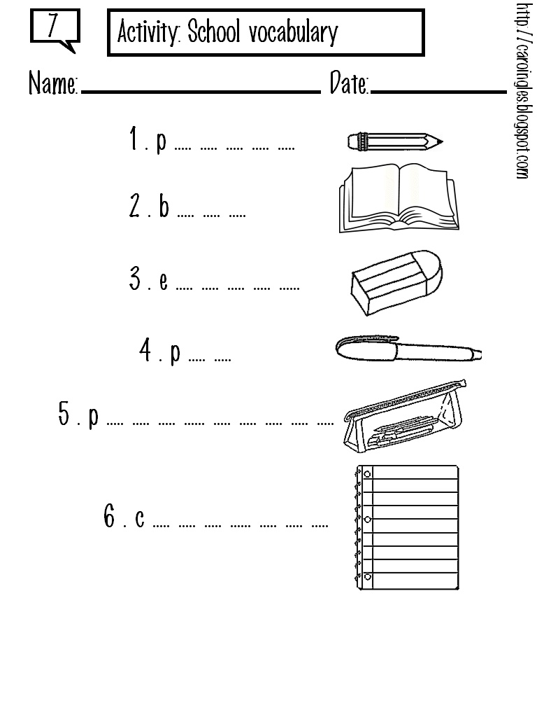 Inglês: Classroom objects (Objetos da sala de aula) 