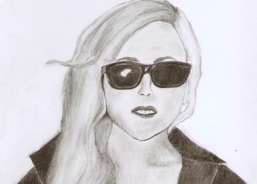 Pencil Drawing Of Lady Gaga