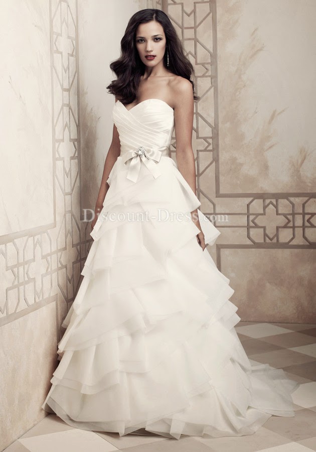 Organza & Taffeta Floor Length Sweetheart A line Sleeveless Wedding Dress