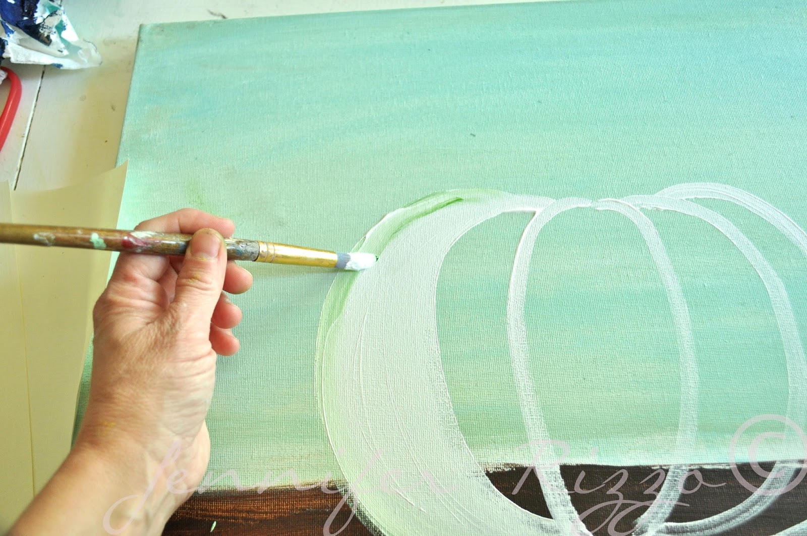 You can paint a pumpkin canvas, art skills not required!!! Step by step