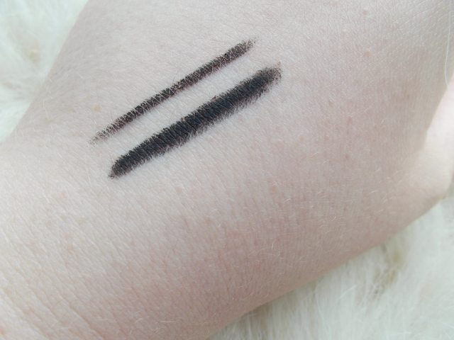 I ♡ heart makeup all day & night black eyeliner pencil one sin too many review swatches