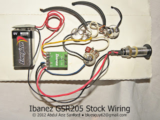 CA Gear Blog: Ibanez GSR205 Stock Wiring