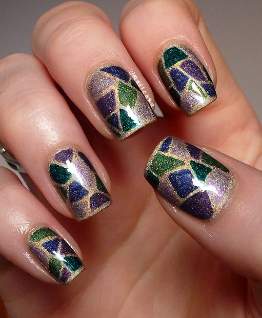 nail cake england & kiko stained
