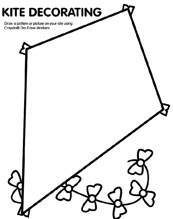early play templates Kite printables to colour in and collage