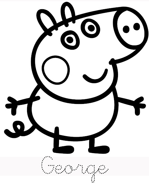 Peppa Pig George Coloring Page