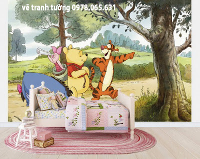 vẽ tranh tường cho bé vẽ tranh tường công chúa cổ tích cho bé
