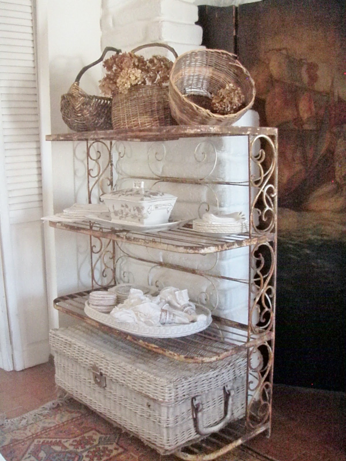 Cabin & Cottage Styling An Antique Baker's Rack