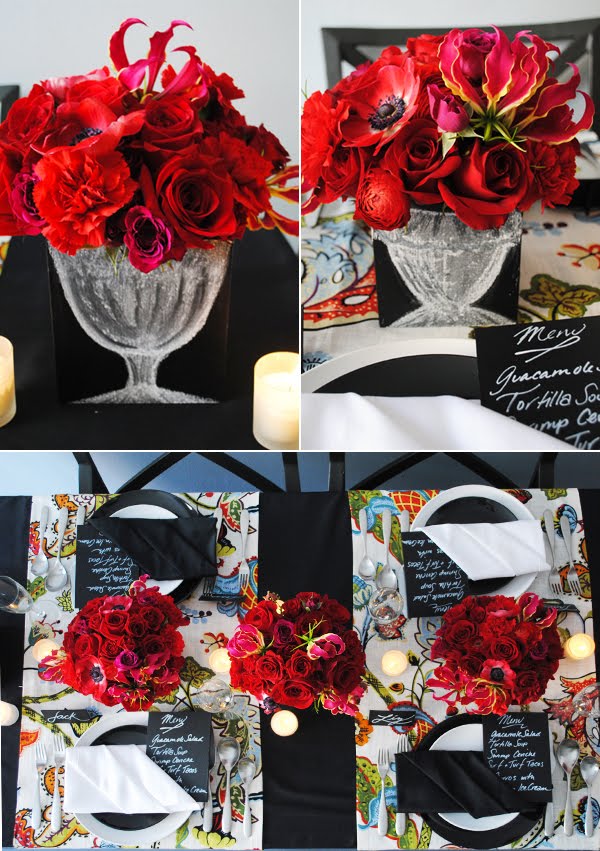 I am loving the color red lately and this creative tablescape from Brooklyn I am loving the color red lately and this creative tablescape from Brooklyn