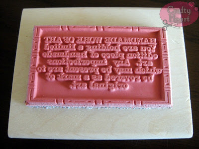 Stampers Anonymous - Handmade Work of Art rubber stamp Stampers Anonymous - Handmade Work of Art rubber stamp