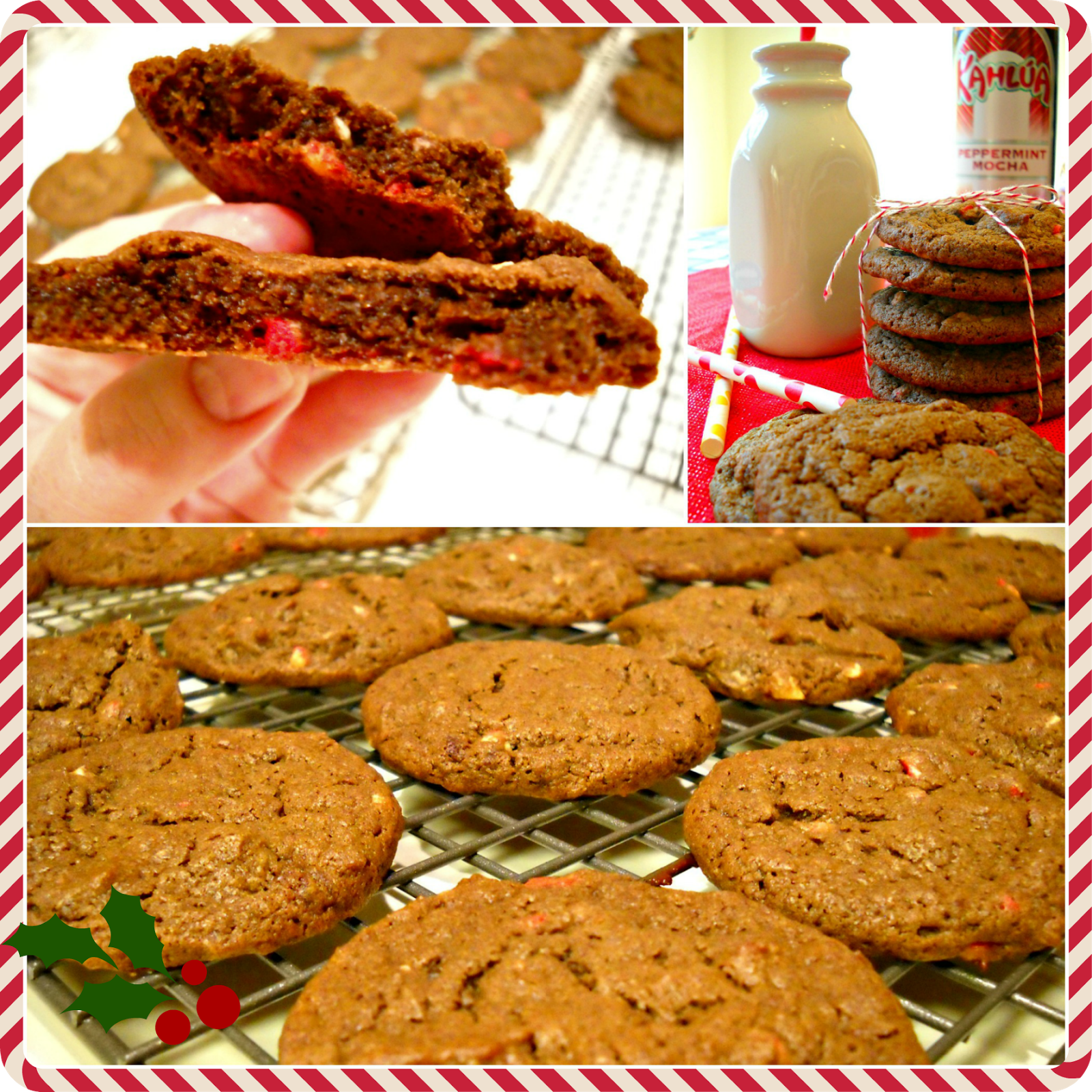 Bake It With Booze! Peppermint Kahlua Chocolate Cookies