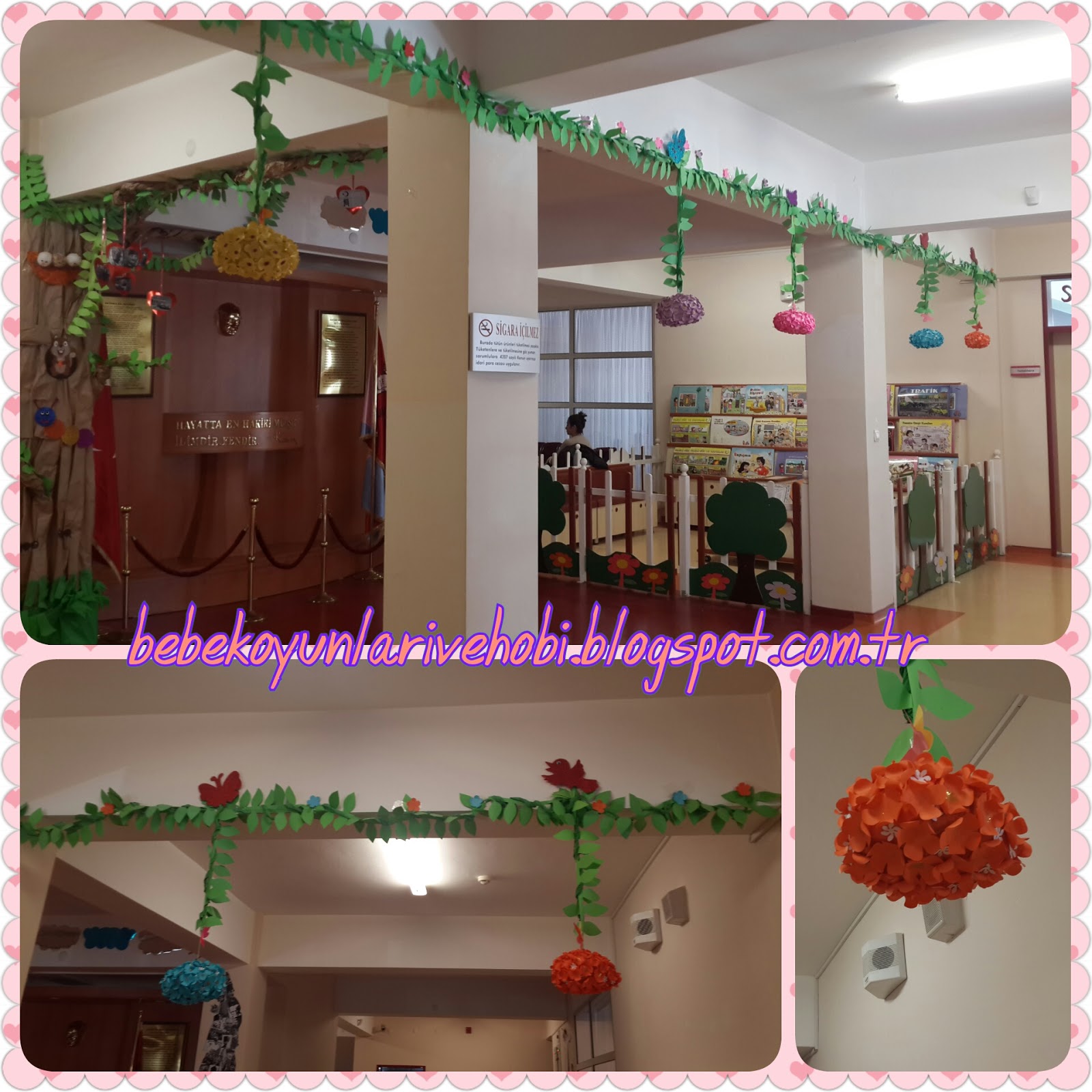 Elifce Bebek Oyunları ve Hobi Okul öncesinde sınıf okul süsleme