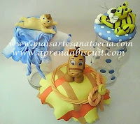 Aprendendo Artesanato Potes de papinha e outros vidros enfeitados