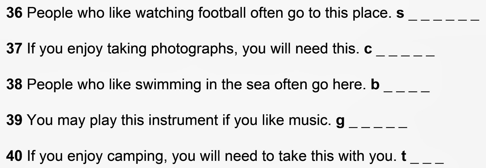 Ready for KET WRITING PART 6