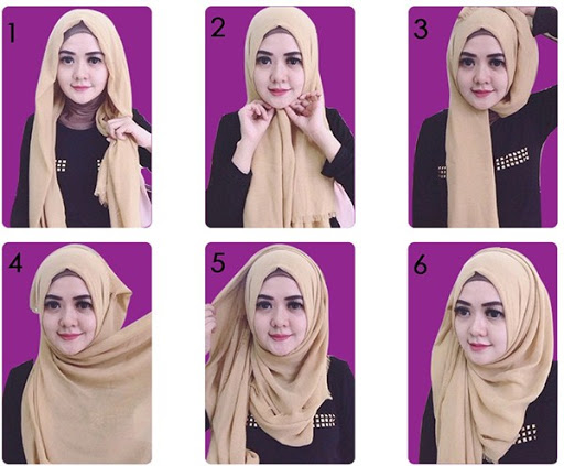 kreasi jilbab segi empat desain simple, elegan modis dan modern terbaru 2017/2018 kreasi jilbab segi empat desain simple, elegan modis dan modern terbaru 2017/2018