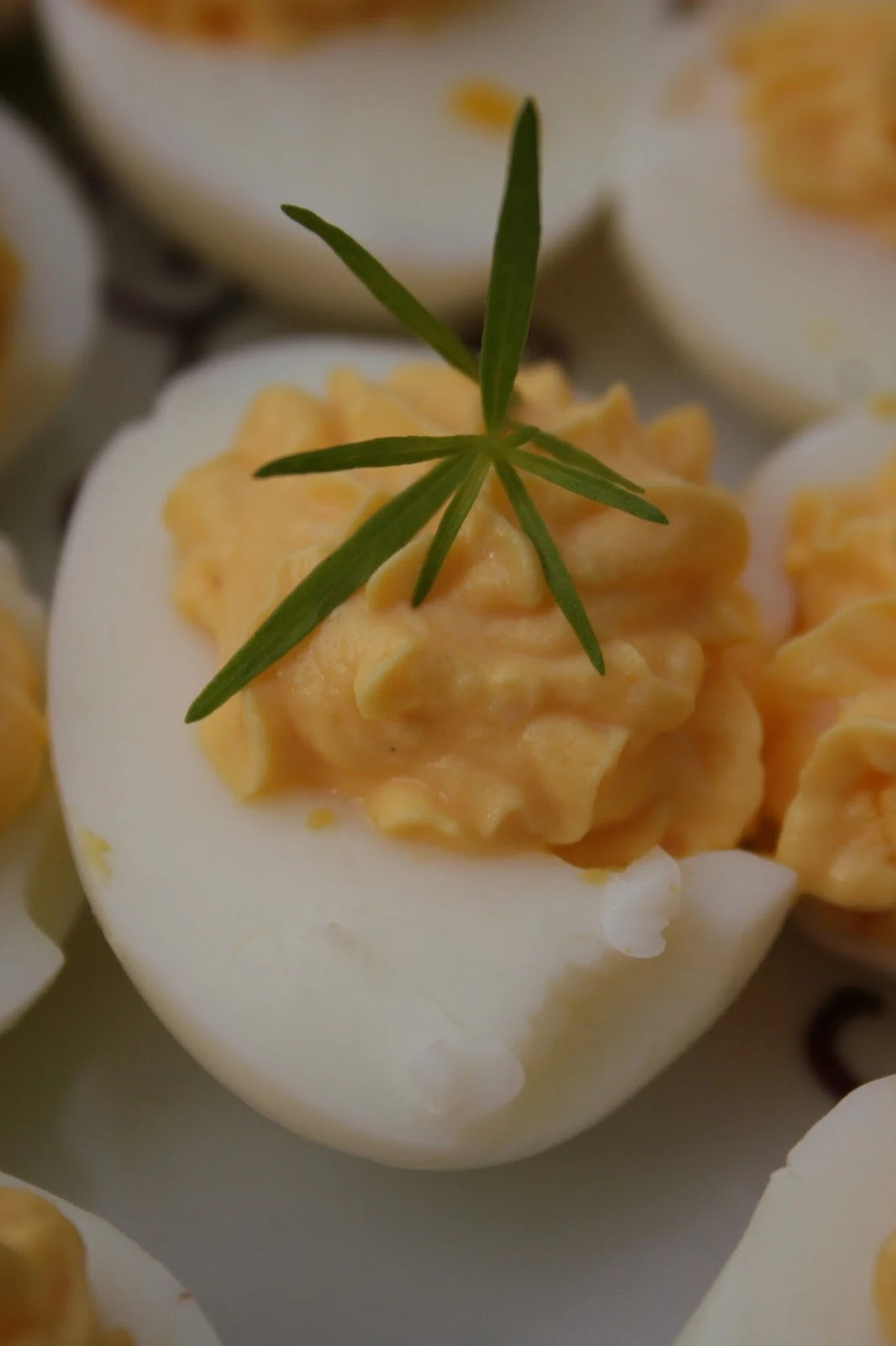 de la soupe au dessert: Oeufs mimosa sans mayonnaise