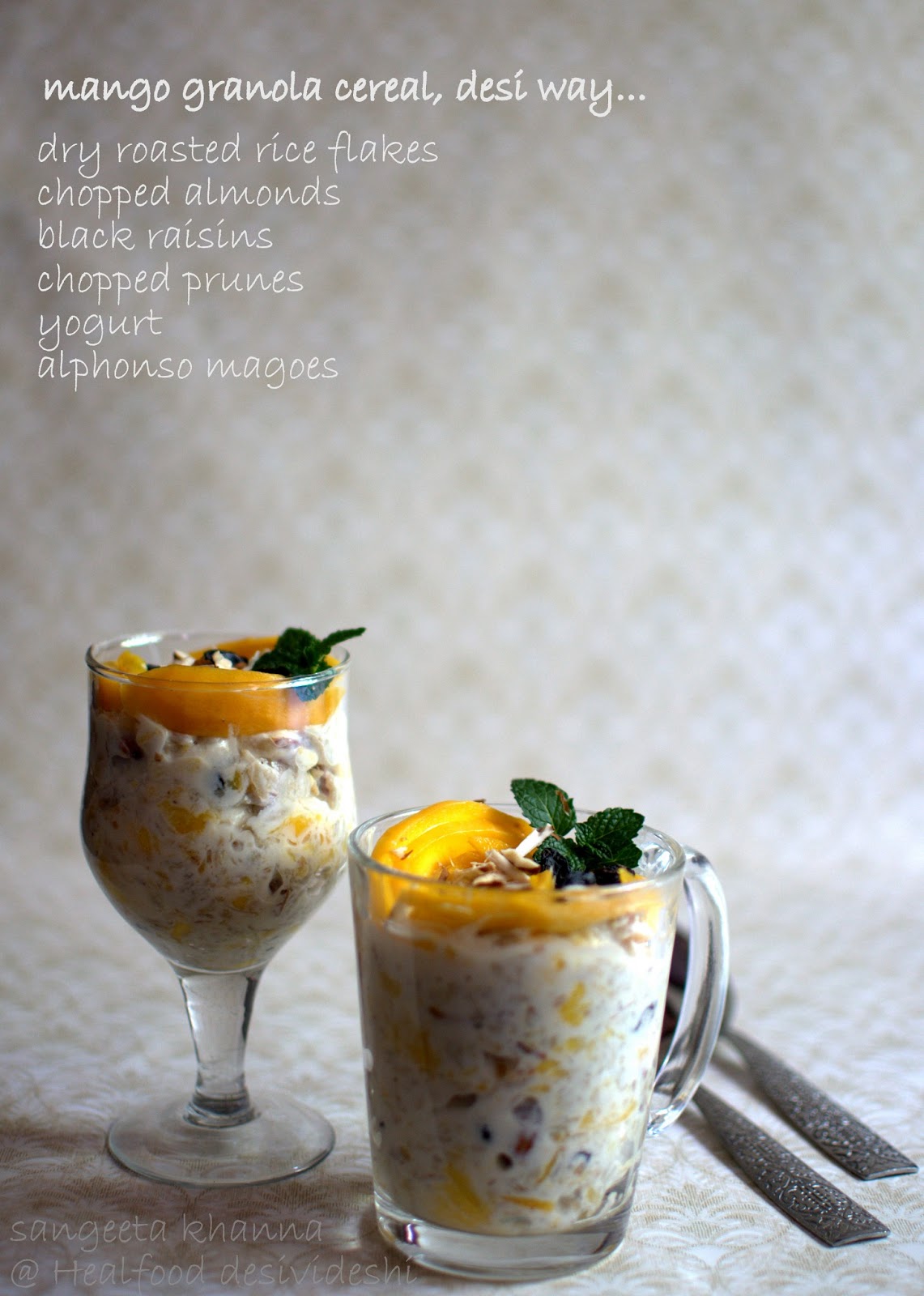 health benefits of mangoes and a mango granola cereal breakfast an
