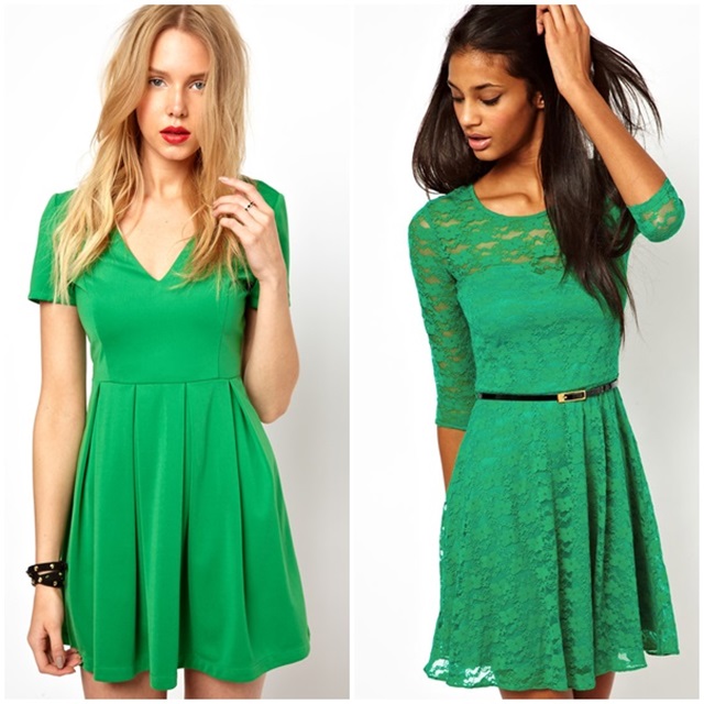 vestido retro verde