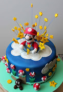 Una compi de mi marido pidió una tarta de Super Mario Bros sencillita, .