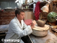 swearpig - the swear box piggy bank - the model maker hard at work swearpig - the swear box piggy bank