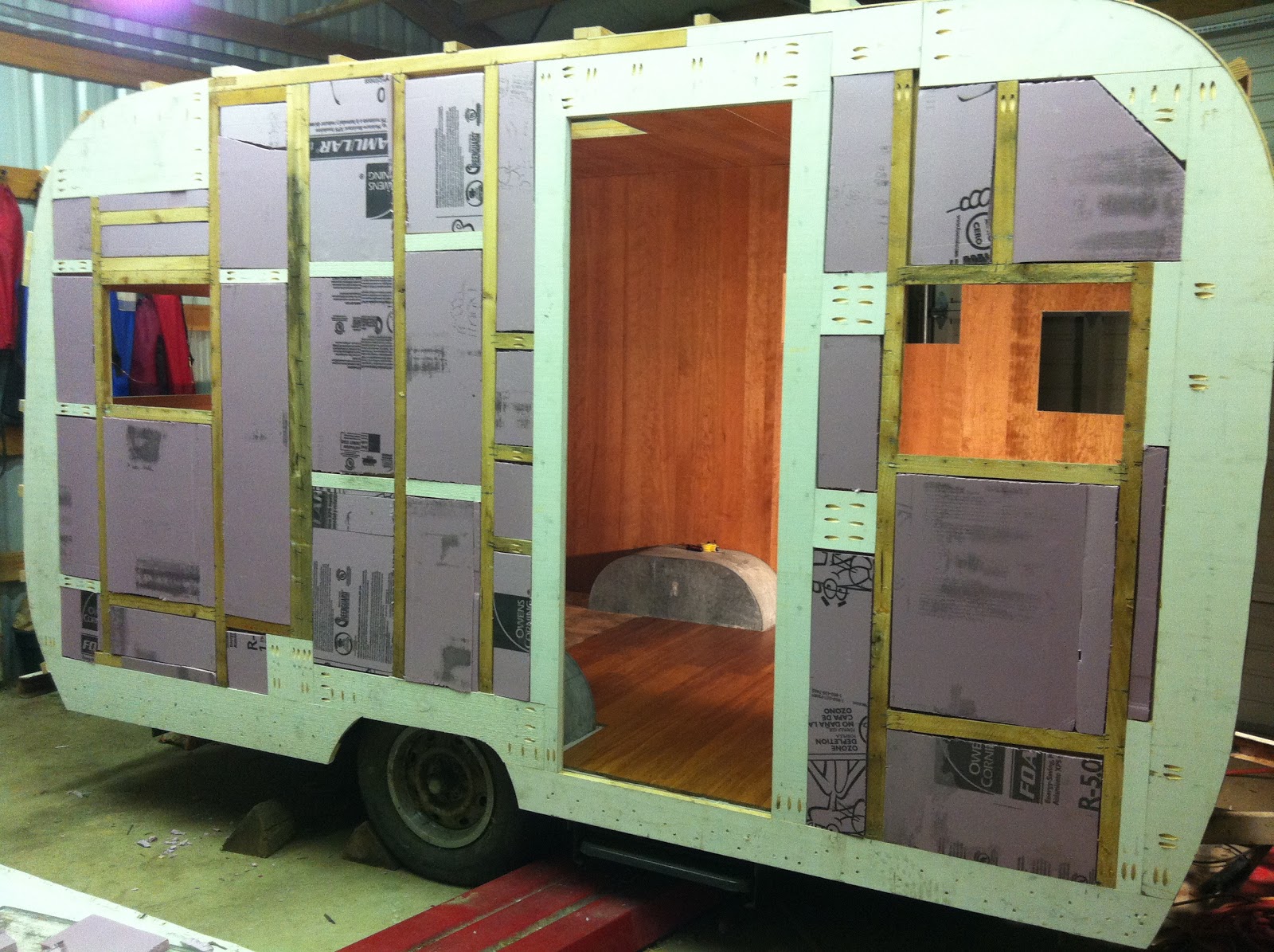 This Old Canned Ham, Vintage Aloha Trailer Outside Framing