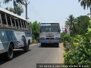 Narrow bridge at Nayarambalam