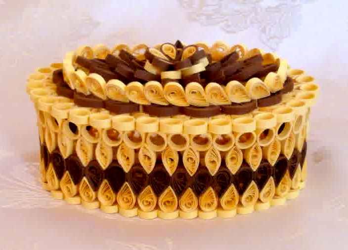 3d paper quilling cake