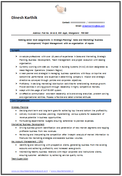 it fresher resume format