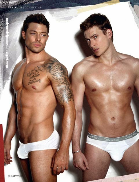 lee ryan and duncan james hot photo with underwear in attitude magazine uk 